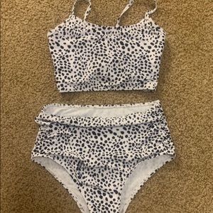 Black and white bikini